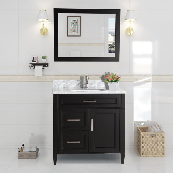 Gracie Oaks Lachine 36'' Free Standing Single Bathroom Vanity with